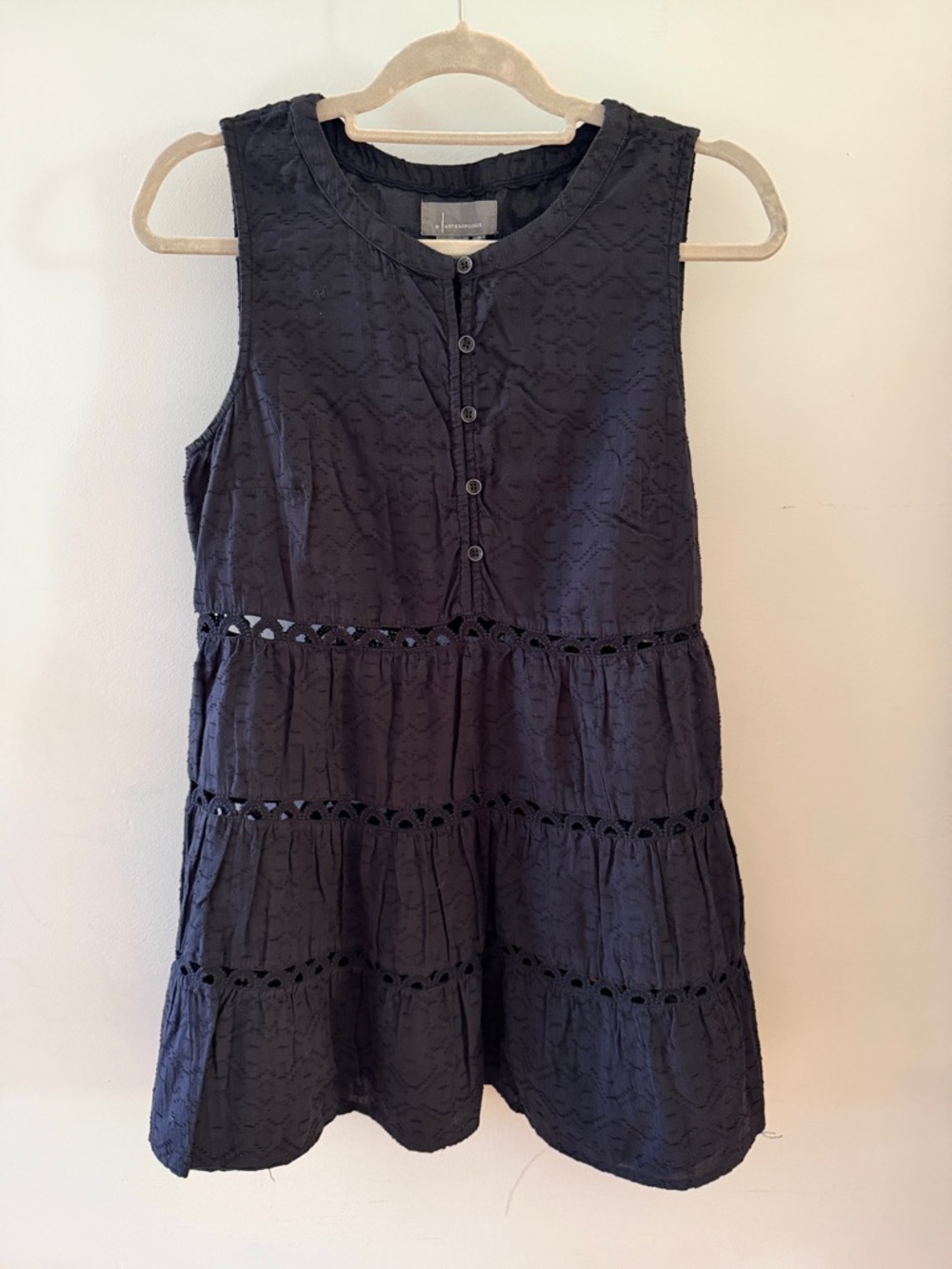 Anthropologie Ismene Black Tunic Top